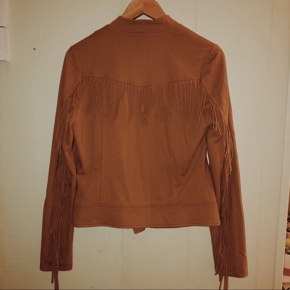 Others Follow Rust Fringe Jacket - Picture 3 of 4